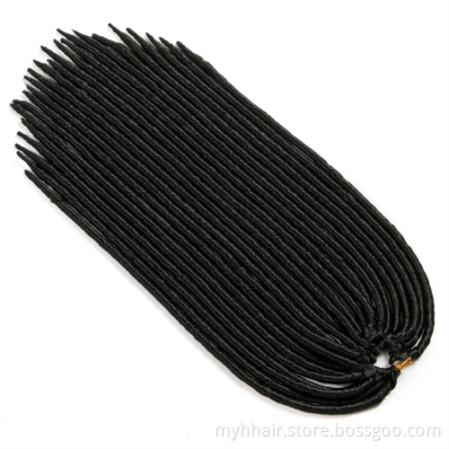 Pure Color 18 Inch Braids Straight Faux Locs 24 Strands/Piece Crochet Braids Hair Extension Synthetic Braiding Fiber